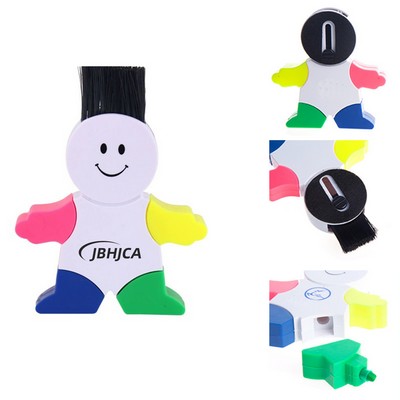 Four-color Highlighter With Brush