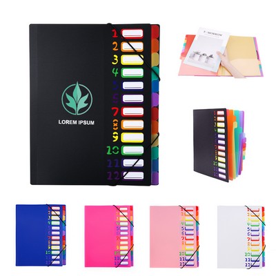Rainbow Tab Expanding File Folder