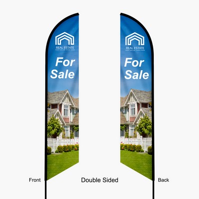 9' Feather Angle Flag Double Sided