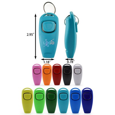 2" 1 Dog Clickers and Whistle With Keyring