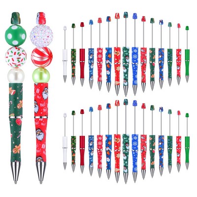 Christmas Plastic Beadable Colorful Ballpoint Pen