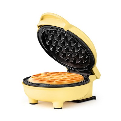 Holstein Housewares 4 Inch Personal Waffle Maker - Yellow