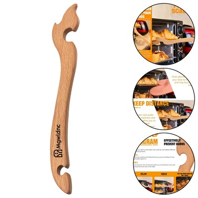Wooden Oven Rack Puller with Extended Handle
