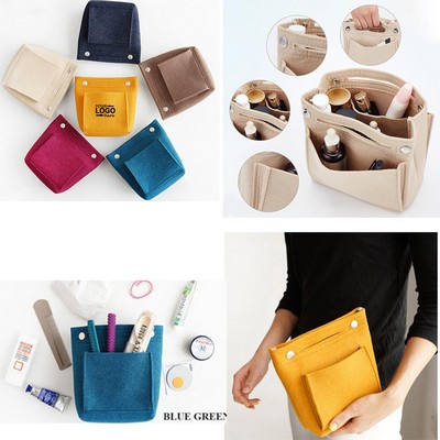 Small Felt Purse Organizer Insert Inside Handbag