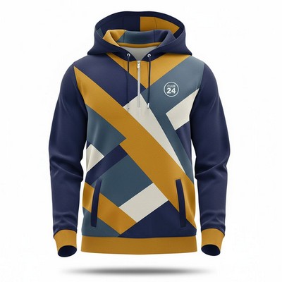 Unisex UPF Performance Quarter Zip Hoodie Sublimated