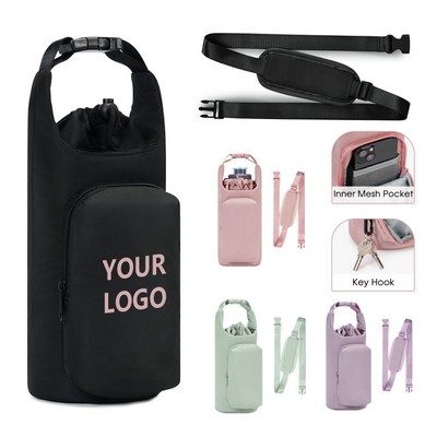 Outdoor Sports Water Bottle Bag With Mobile phone Pouch