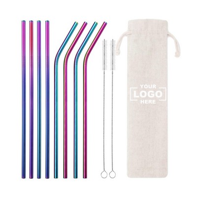 Stainless Steel Straw with Bag (Ocean)