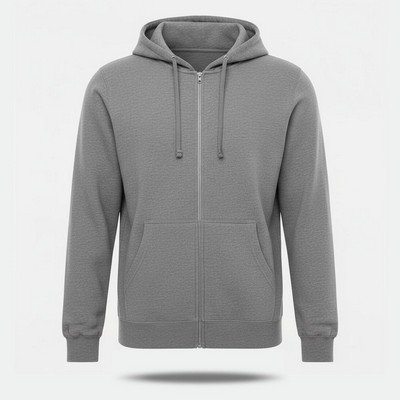 Unisex Cotton Full Zip Hoodie with Custom Printing