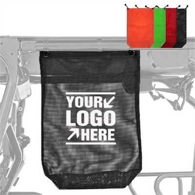 UTV ATV Mesh Trash Bag - SUV Spare Tire Mounted Garbage Holder For Off-Road Vehicles & Trucks