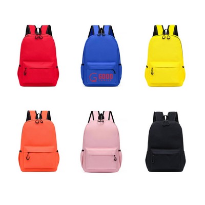Solid Colored Backpack for Middle School Students