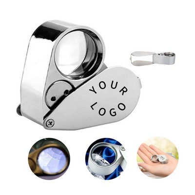 Folding Metal Magnifier With 10x 20x 30x Lens And Storage Box