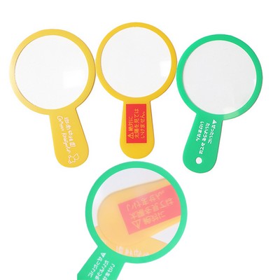 3X Handheld PVC Magnifying with Bookmark Magnifier