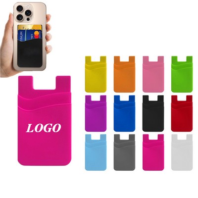 Dual Layer Silicone Phone Wallet Holder