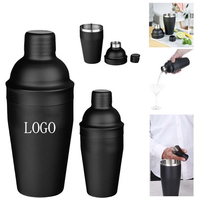 Matte Black Engraved Cosmo Cocktail Shakers 18oz