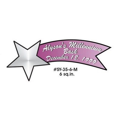 Star Banner Executive Magnet w/ Full Magnetic Back (6 Square Inch)