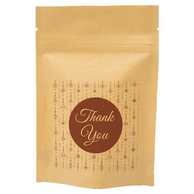 Holiday Red Predesigned Kraft Barrier Pouch (4"W x 6"H x 2"D)