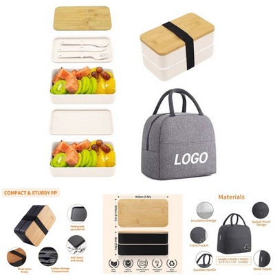 Stackable Bento Box With Insulated Carrying Case