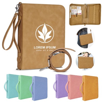 PU Leather Waterproof Large Bible Case for Women Carrying Book Case with Handle Bible Bags