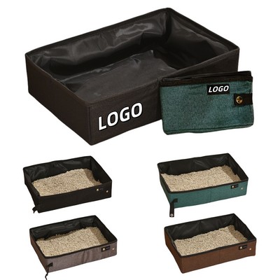 Folding Cat Travel Litter Box