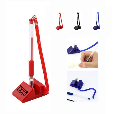 Adhesive Base Counter Pen With Coil Cord