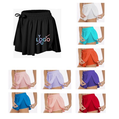 Women's Flowy Running Shorts With 2" 1 Design