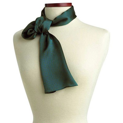 Turquoise Carlton Silk Scarf - 8"x45"