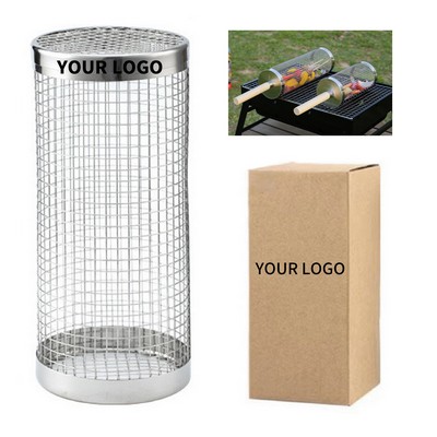 Stainless Steel Rolling Grilling Basket 7.9" x 3.7"