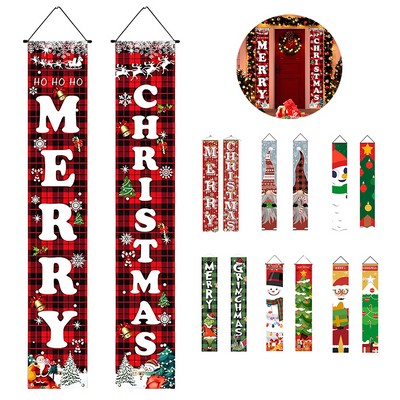 Merry Christmas Door Banner Decoration
