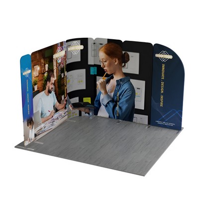 10' Magnetic Modular Fabric Displays - L Shape Sloped (Single Sided)