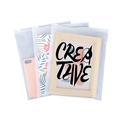 Custom Frosted Clear PE Zipper Bag Resealable Storage Pouch