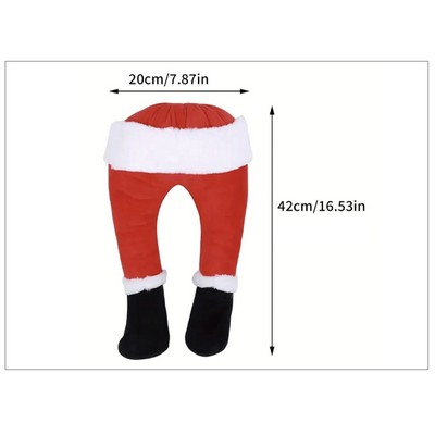 Plush Santa Leg Christmas Door Hanging