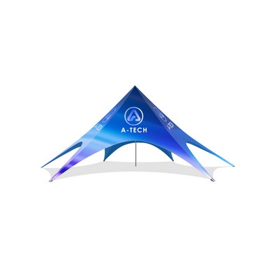 40' Single Pole Sky Star Tent With Full Color Dye Sublimated Canopy