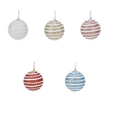 Pearl Foam Christmas Ball Ornament 8CM