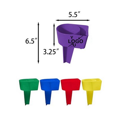 Beach Cup Holder with Storage