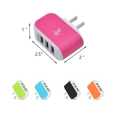 Triple Port USB Travel Wall Charger