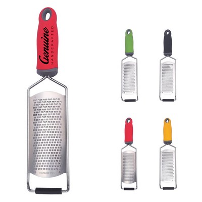 Stainless Steel Cheese Grater with Rubber Handle