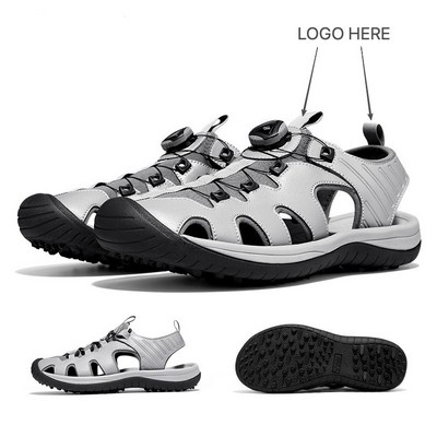 Men's Golf Shoes Breathable Sandals Anti-Slip Spiked Shoes with Adjustable Dial Laces
