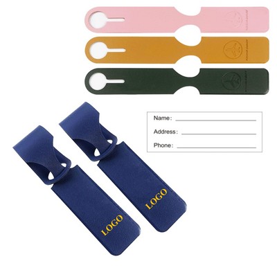PU Leather Luggage Tags for Suitcase Travel Bag Labels