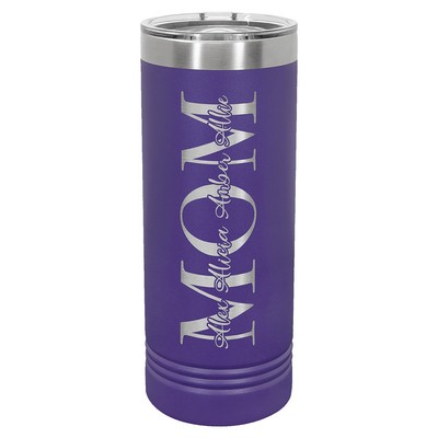 Polar Camel 22 oz. Purple Skinny Tumbler with Slider Lid