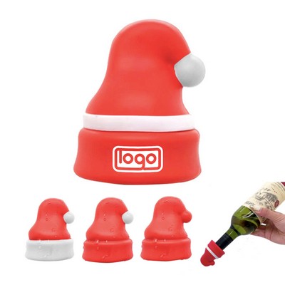 Christmas Cap Wine Cork Stopper