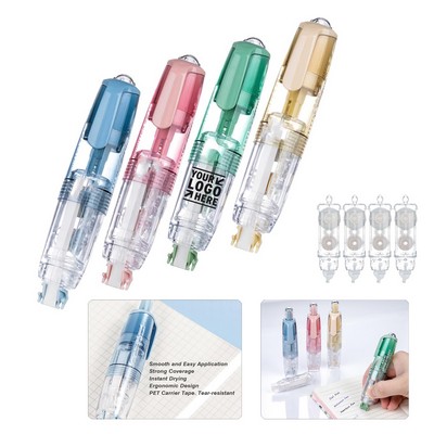 6mm x 157.48' Instant Correction Study Supplies Product White Out Correction Refillable Tape