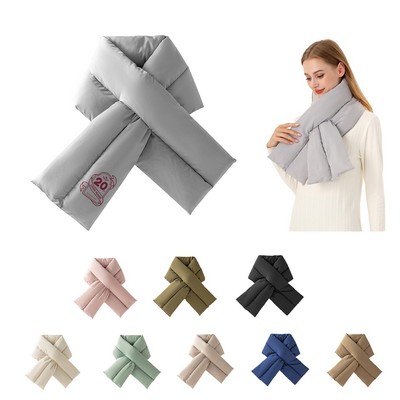 Double Check Feather Silk Cotton Scarf