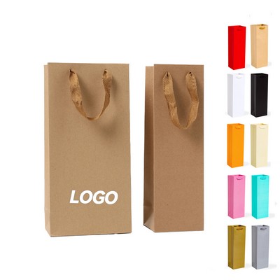 Premium Kraft Tote Wine Gift Bag