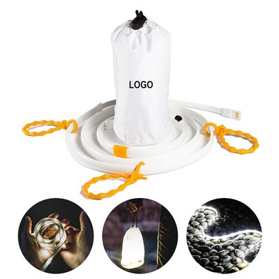 Portable Rechargeable LED Rope Light with Camping Lantern Function