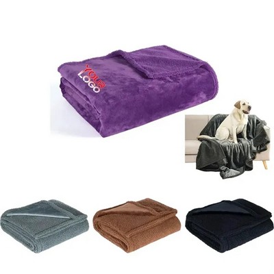 Machine Washable Waterproof Urine-Proof Soft Pet Blanket for Dogs and Cats