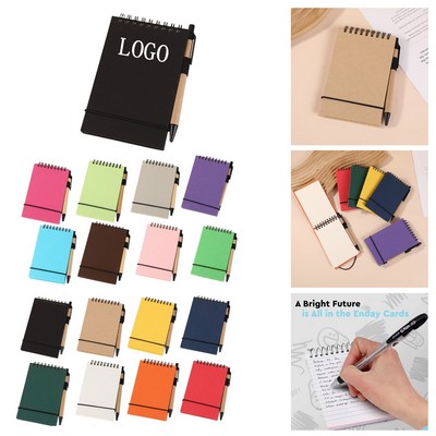 Recycled Mini Journal with Pen