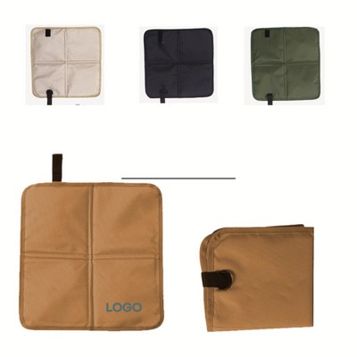 Foldable Outdoor Nylon Seat Cushion w/Hook