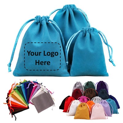 3" x 3" Velvet Drawstring Pouch for Gift Packaging