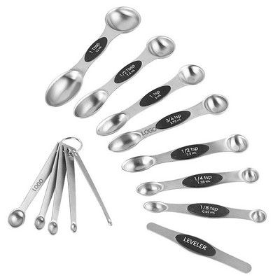 Stainless Steel Double Head Magnetic Measuring Spoon Set for Baking and Cooking