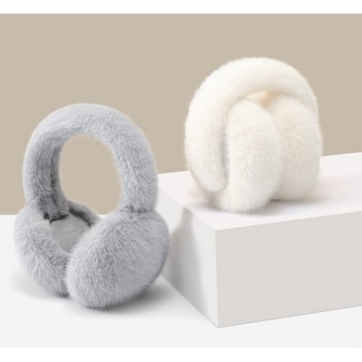 Foldable Furry Winter Ear Muffs with Windproof Plush Earmuffs